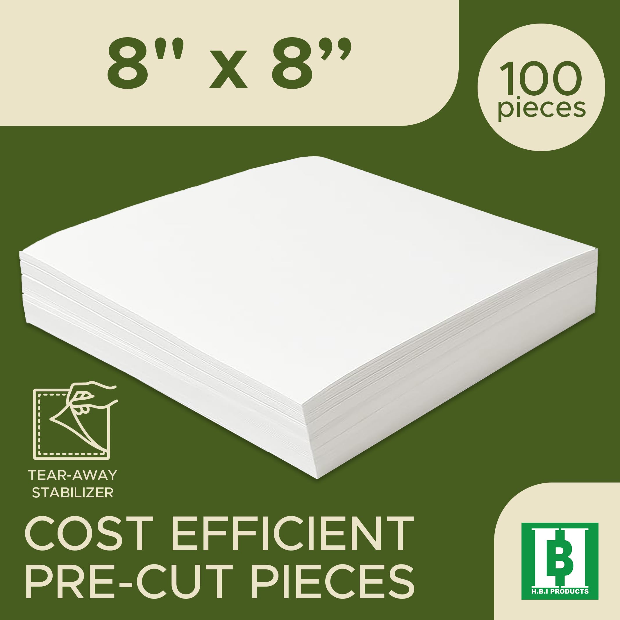 Tear Away Embroidery Stabilizer - 100 Sheets -2