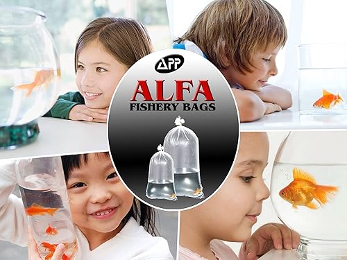 Miniatura 9 de ALFA Fishery Bags Bolsas de plástico transparente a prueba de fugas con esquinas redondas, tamaño 10 pulgadas para transporte de peces marinos y