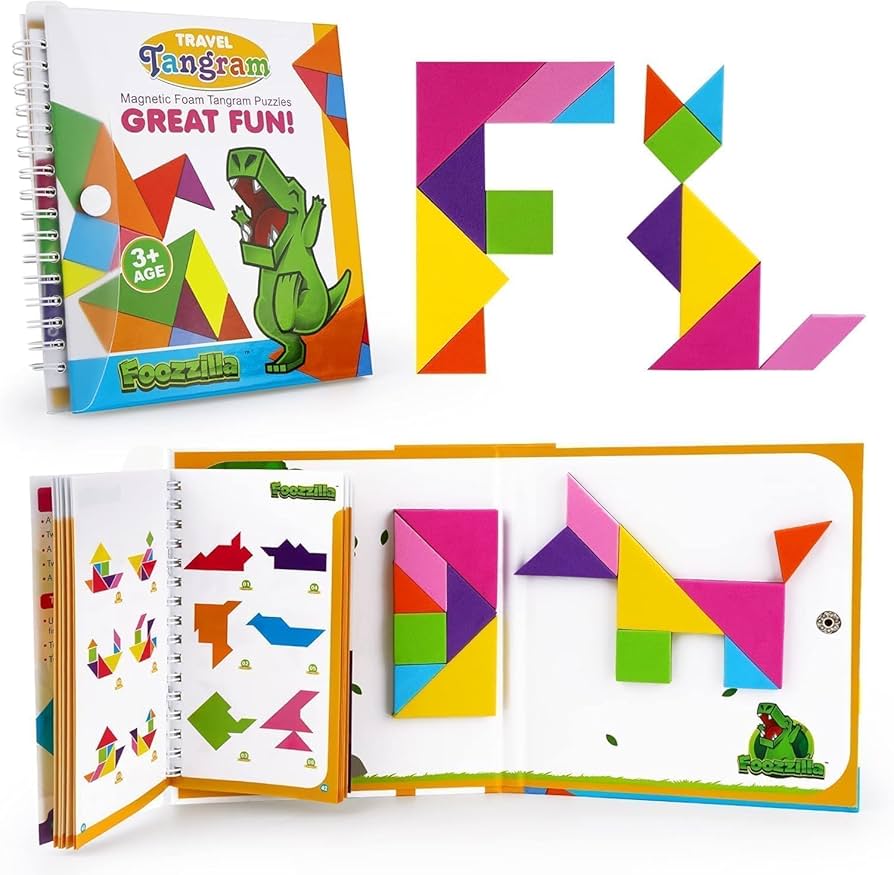 Amazon.com: FOOZZILLA Magnetic Tangram Puzzle Set - 2 Sets of Amazon.com: FOOZZILLA Magnetic Tangram Puzzle Set - 2 Sets of