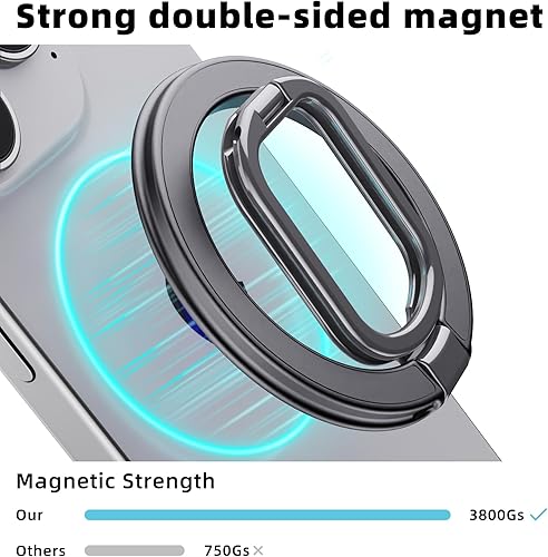 Miniatura 3 de Soporte magnético doble para anillo de teléfono para Mag-Safe, soporte de agarre para anillo de dedo, para accesorios Mags afe, iPhone 15141312,