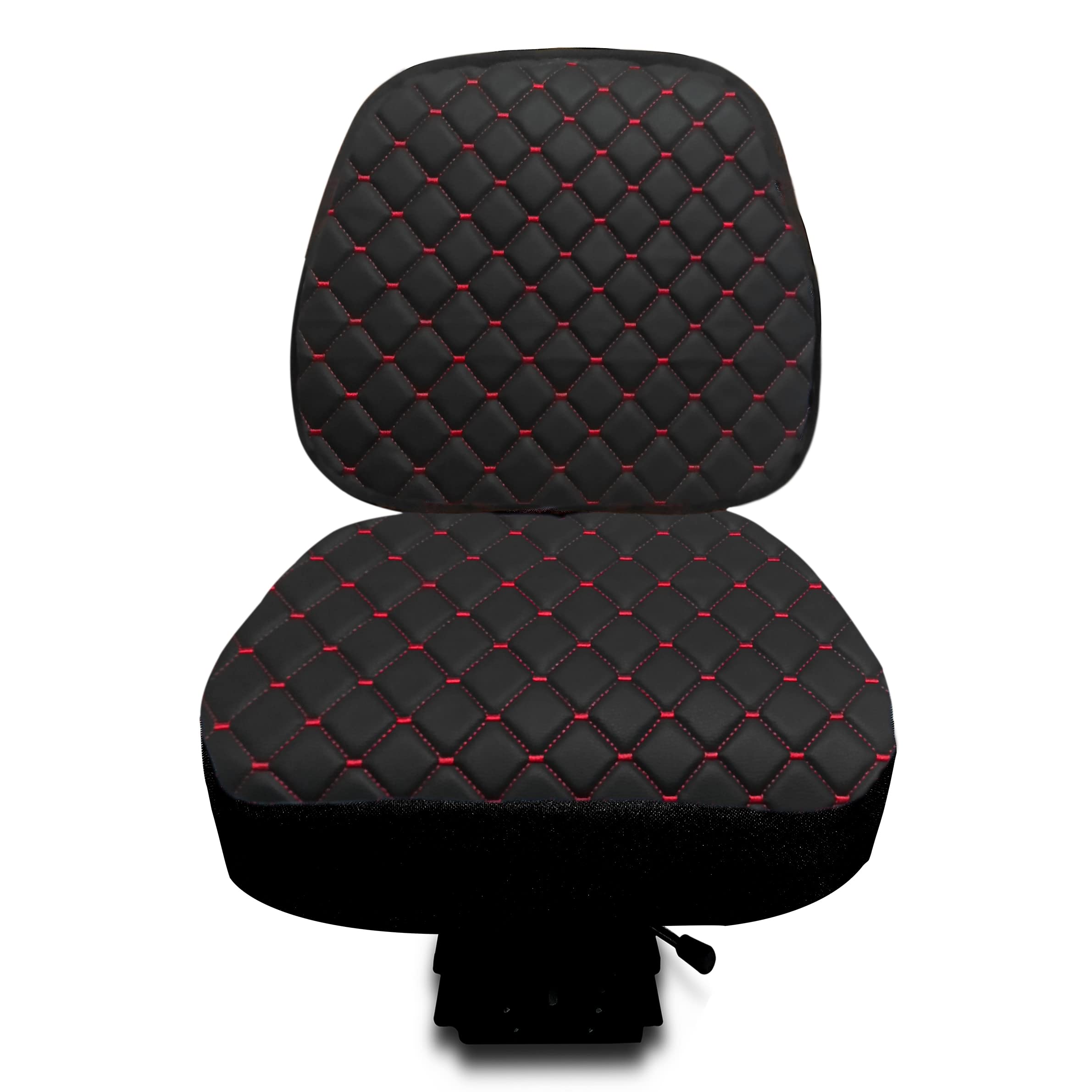 Funda resistente para asiento de tractor para tractores tipo TT sin cabina, funda para asiento de montacargas (TT-100) (capitoné negro)