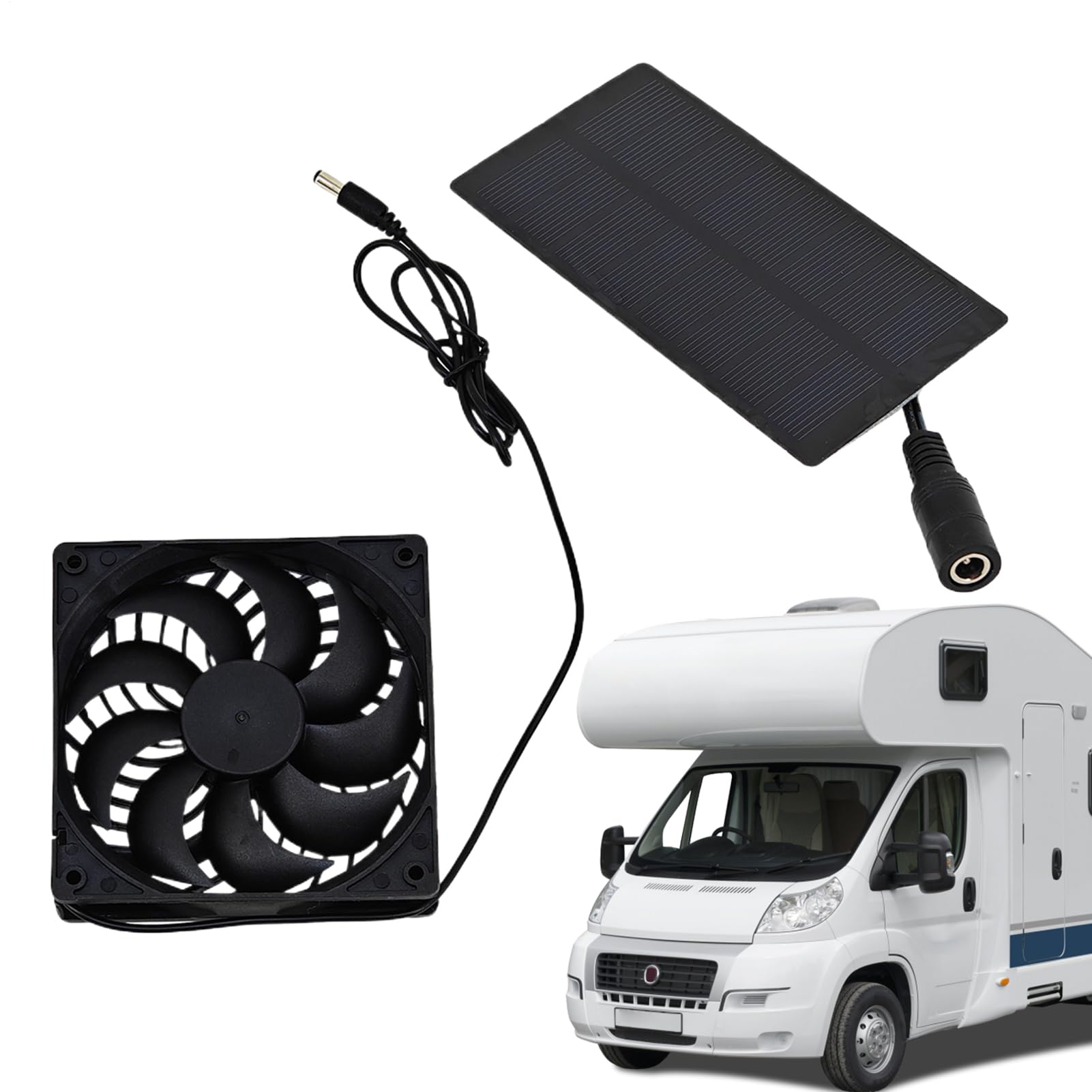 Ventilateur solaire 4V extracteur d'air pour niche et serre