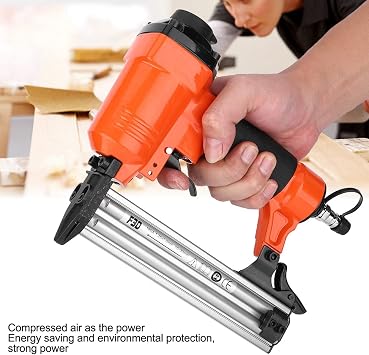 Pneumatic Nail Gun F30 Industrial Grade Air Brad Nailer Pneumatic Straight Nail Gun Stapler for Carpentry, DIY Project, Woodworking