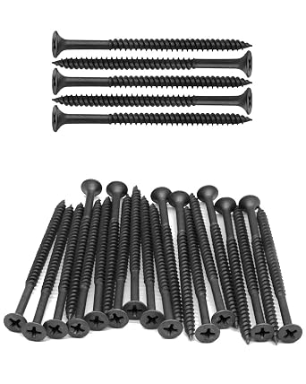 IMScrews 50pcs #8 x 2-3/4 Flat Head Phillips Drywall Screws Fine Thread Sharp Point Wood Screw, Carbon Steel 1022A, Black Phosphate