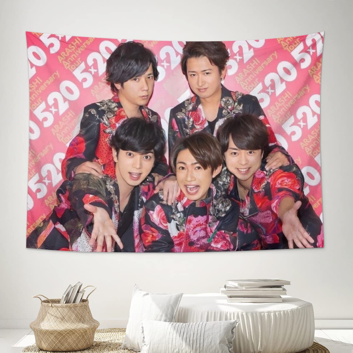 Amazon.co.jp: 嵐 あらし タペストリー 壁掛け 大判 布ポスター 装飾布 
