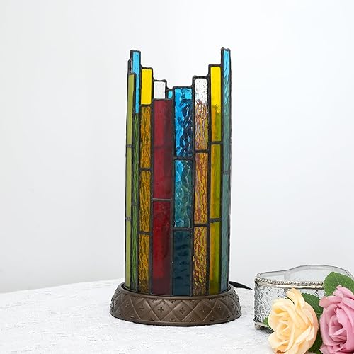 Miniatura 6 de Lámpara Tiffany estilo mosaico, lámpara de vitral, lámpara de mesita de noche, lámparas de noche para decoración del hogar, estudio, sala de estar,