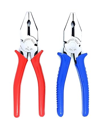 PERFECT TECH Combo 2 pcs | Combination Cutting Plier 6-inch | Industrial & Plumber Hand Tools | Plier Tool Kit | Duplex Finishing |160MM/ 6 Inch| Carbon Steel | Lineman Plier | Holding & Cutting Wires