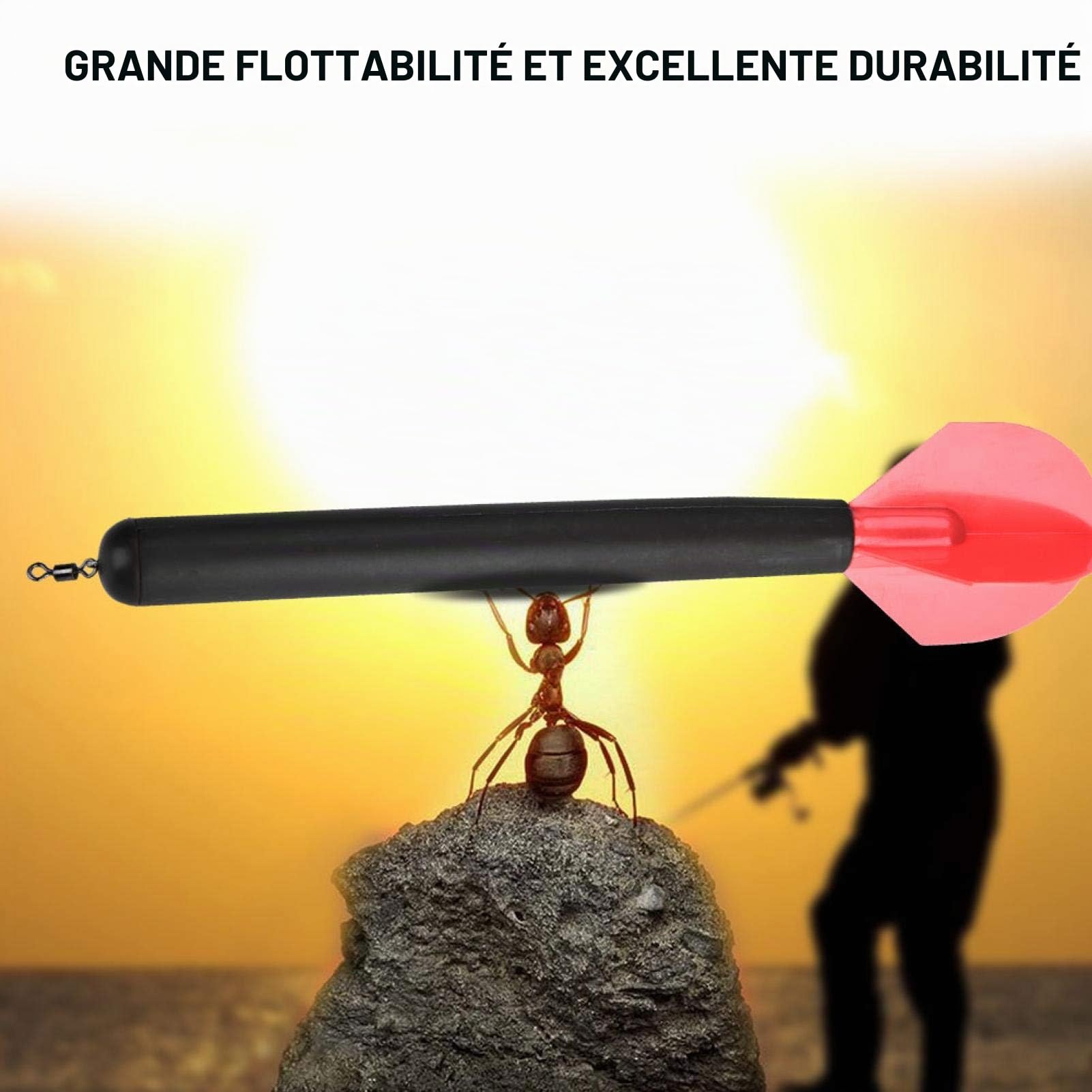 Flotteur de marqueur de pêche, Kit de Flotteur de marqueur Ensemble de Flotteur de marqueur Flotteur de marqueur de Carpe Flotteur de marqueur de Couleur Queue détachable avec Poids Kit de matériel