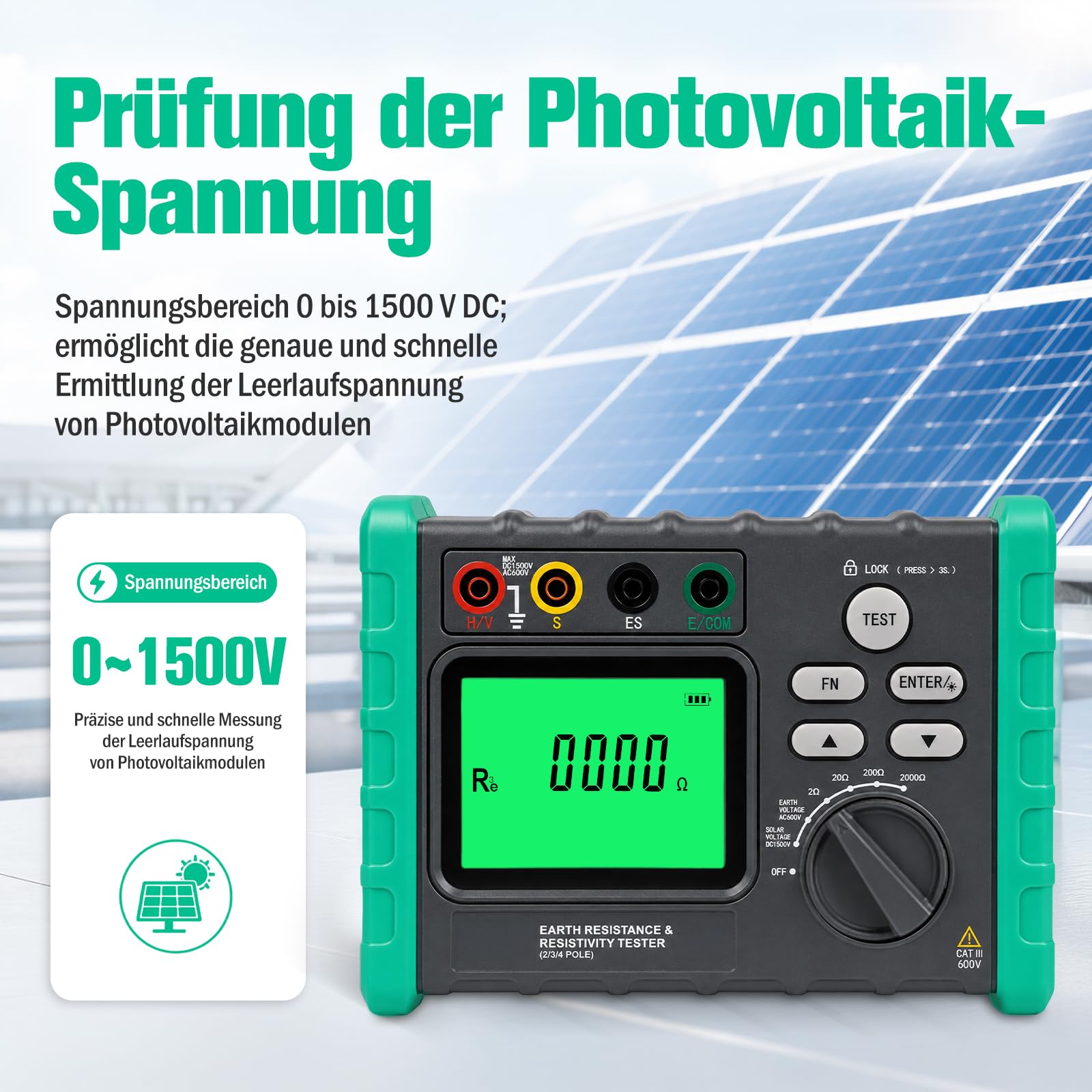 DY4100B 2/3/4 Draht Erdungsmessgerät Digitaler Erdungswiderstand Prüfer