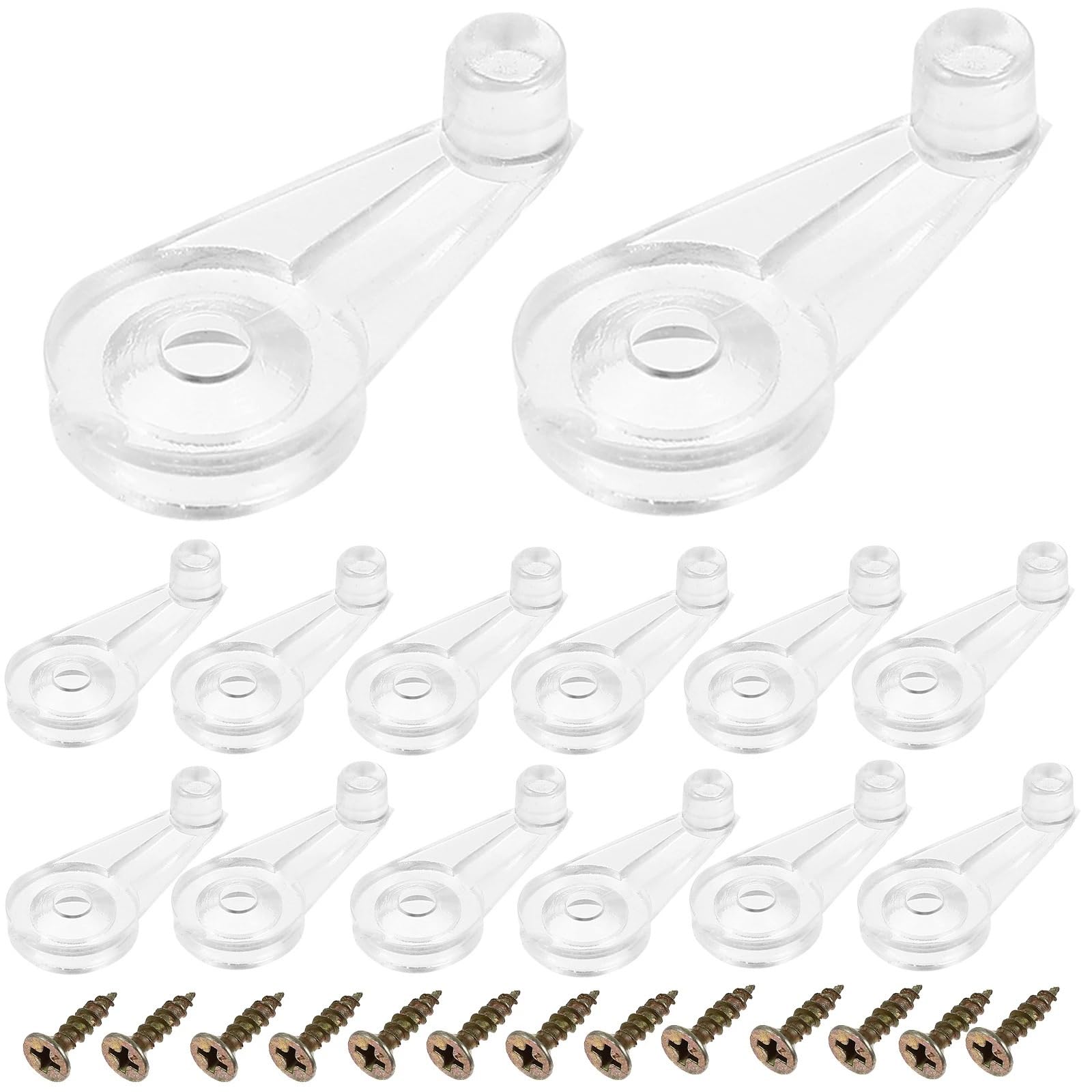 100pcs Mirror Glass Retainer Clips Bathroom Hotel Hair Salon Mirror Mounting Clips Kit Glass Shelf Bracket Fixing(Transparent)