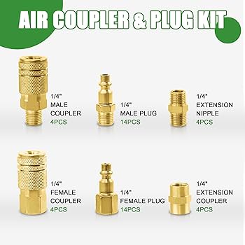 Ailbiuko Air Coupler & Plug Kit,45 Pcs 1/4