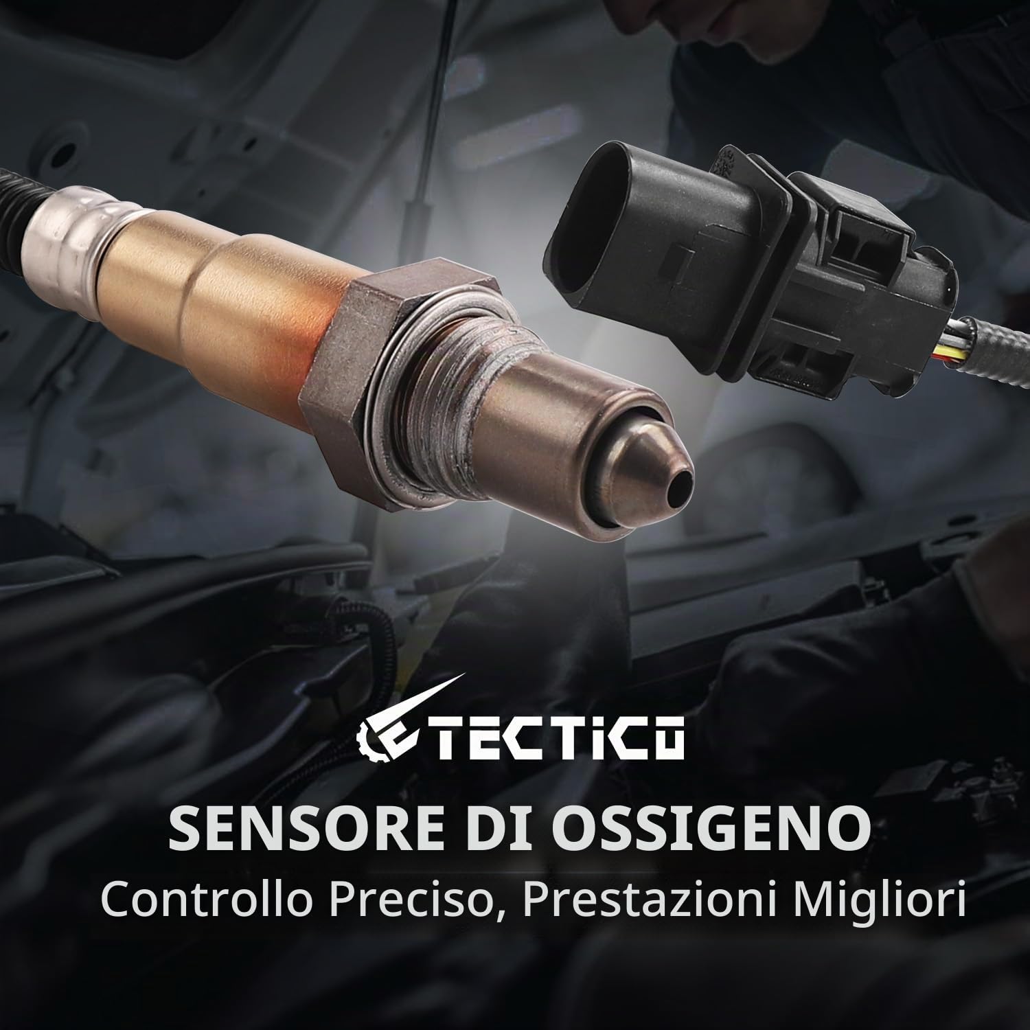 TECTICO Sonda Lambda O2 a monte 0281004535 0281004454 0281004458 55275928 Compatibile con Alfa Romeo Giulietta/Fiat 500L/500X/Doblo 2.0 1.6D Multijet JTDM/Renegade 1.6 2.0 CRD, 1 Pezzo