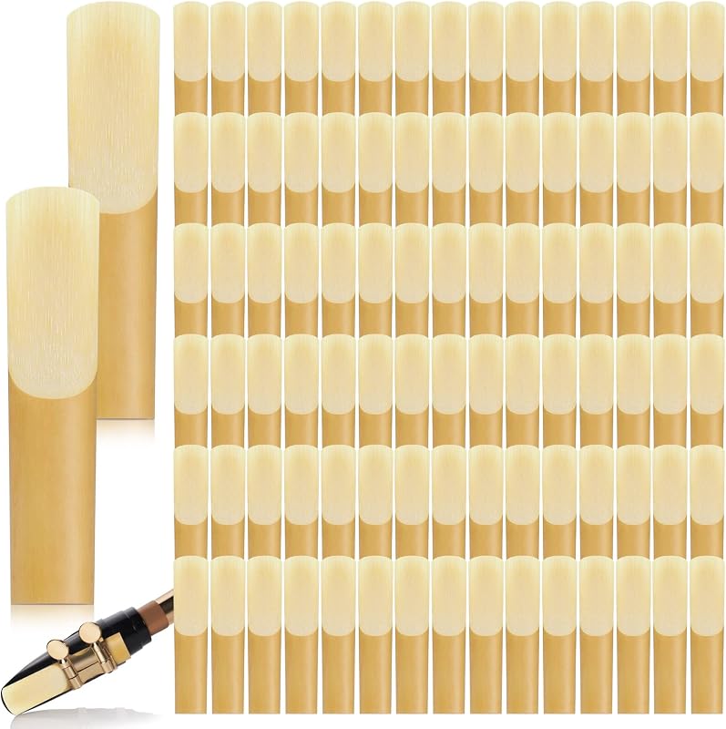 Nuenen Alto Saxophone Reeds Size 2.5, 100 Pieces, Sax Reeds for Beginners with Individual Protective Cover