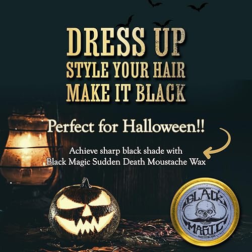 Miniatura 5 de Cera negra para bigote  Cera mágica negra para bigote de muerte súbita  Oculta el cabello gris en la barba o el bigote  Cera de bigote de sujeción