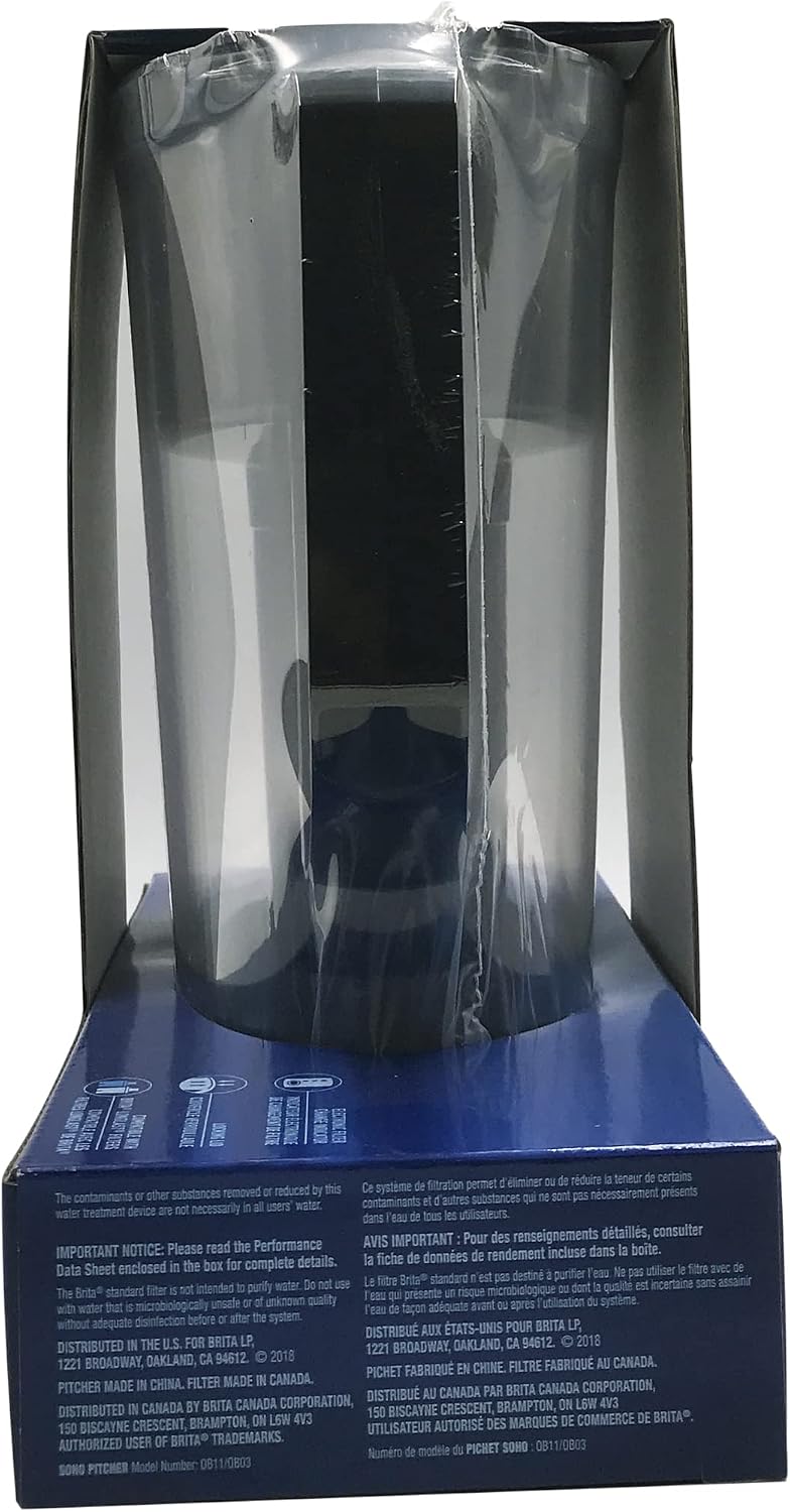 Brita Soho Black Pitcher Water Filtration System