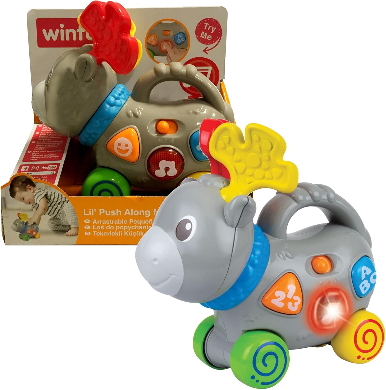 Win Fun Lil' Push Along Moose