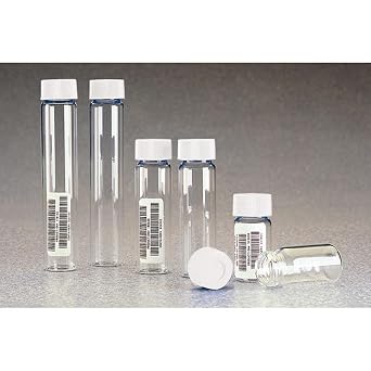 I-Chem S336-0060 Borosilicate Glass 60mL 300 Series Clear Vial, with 0.125" Septum, Certified Case of 72