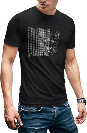 Mens Lioness Premium Graphic Tee- Cotton Modern Fitted Crewneck Short Sleeve Soft Medium Weight T-Shirt