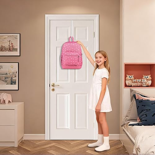 Miniatura 6 de Ganchos de metal para puerta con revestimiento de plástico de 10 pulgadas para puerta de 0.5 a 1 38 pulgadas, 4 piezas de resistente toalla