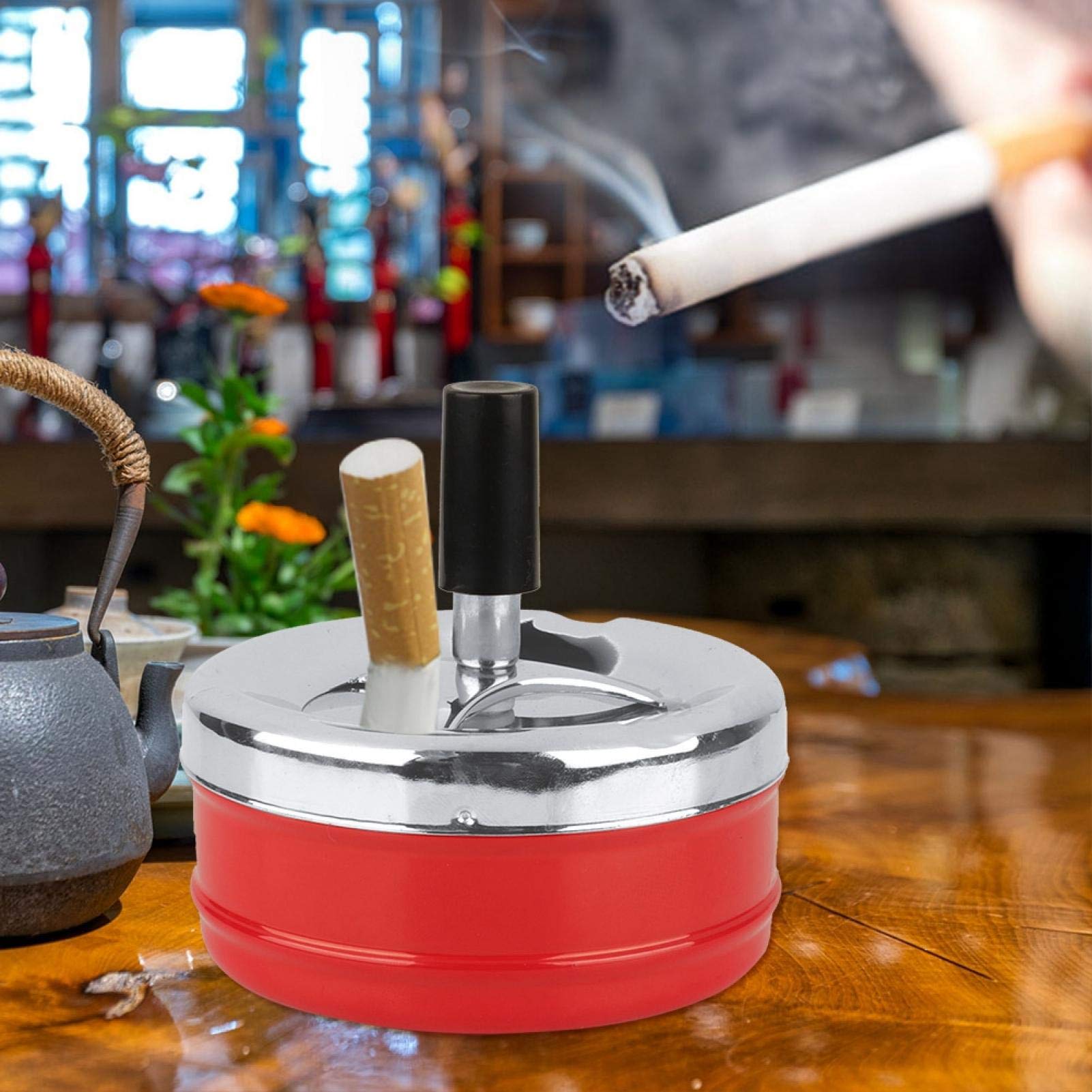 cigarette plate holder Walnut Holder, Car Indoor Smoking Anti-flying Tobacco Ash Cover, Bullet-free Ash, Portable Ashtray : Home & Kitchen COLiJOL Cigarette Holders Cigar Ash