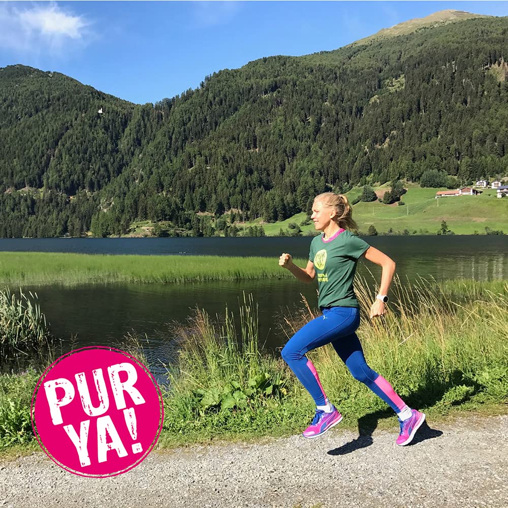 PURYA! SHAKER, borraccia fitness per frullati proteici e bevande, miscelazione ottimale grazie alla sfera a spirale, senza BPA e infrangibile, Nero, 828ml