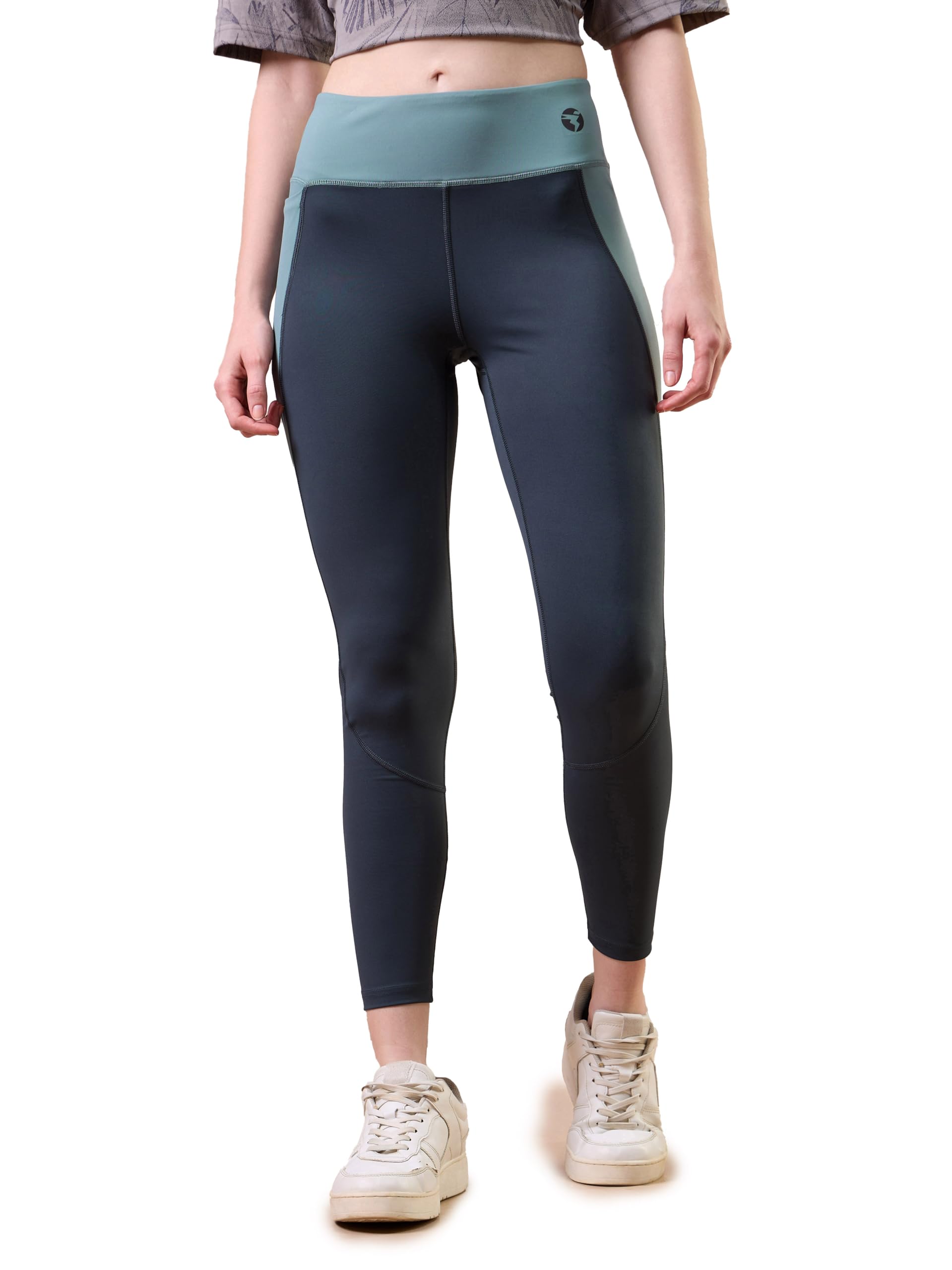 technosport Women's High Rise Slim Fit Tights for Running, Gym and Sports-picture-47
