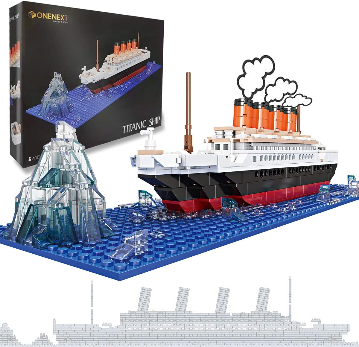 OneNext RMS Titanic Model Building Block Set 548 Pieces 100% Compatible DIY Learning Toy 3D Puzzle Gift for Adults and Children
