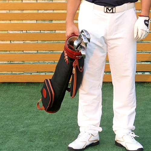 Miniatura 9 de Tourbon Bolsas de transporte vintage para palos de golf - Lona y cuero