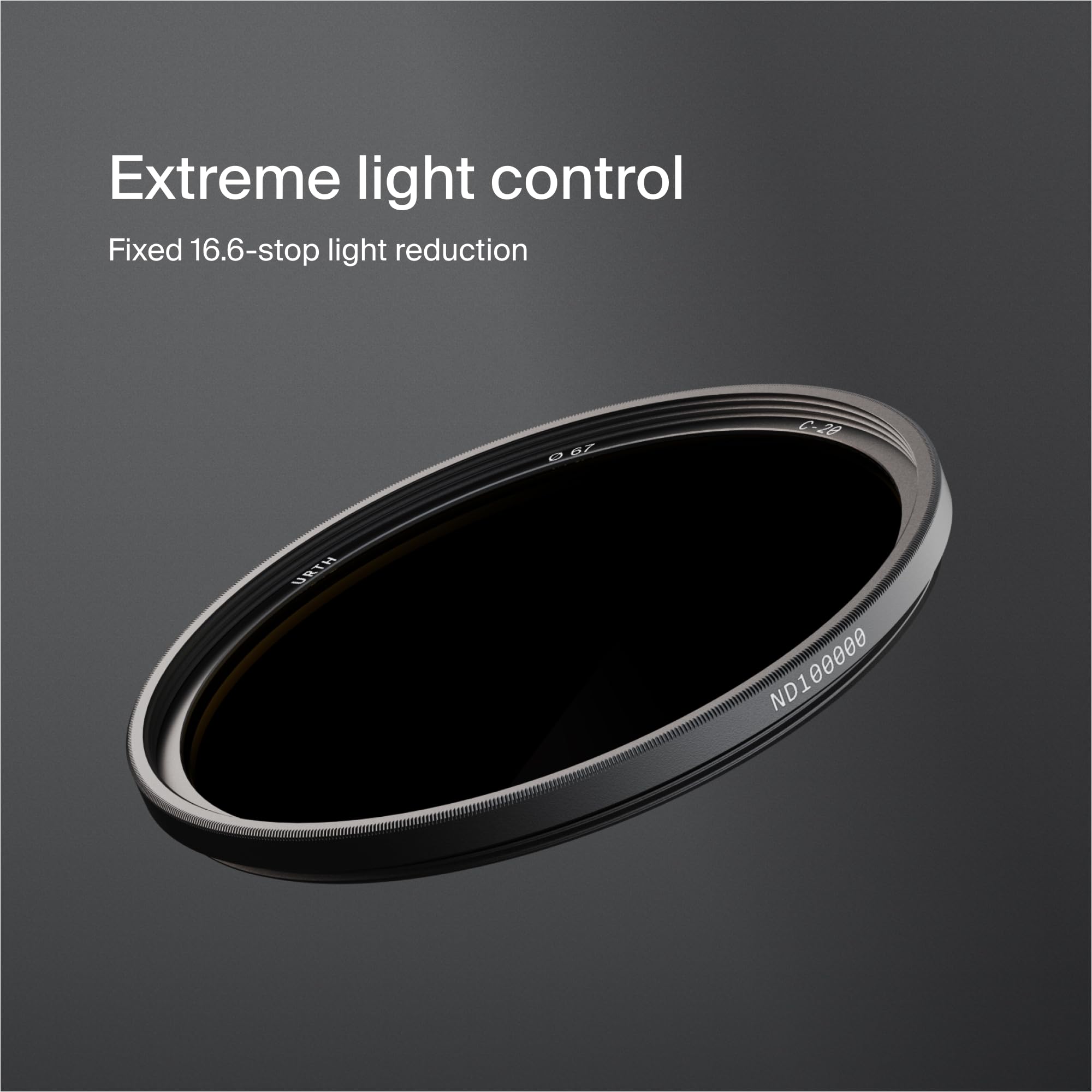 Urth 77 mm Filtro Solare ND100000 (16,6 Stop) (Plus) — 20 strati Nano, profilo Ultra sottile, densità Neutra estrema, sicuro per la fotografia solare
