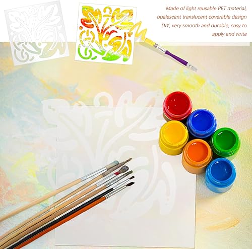 Miniatura 8 de FSWCCK 25 hojas de plantilla de Mylar translúcida lechosa de 10 mil 12 x 12 pulgadas, hojas de plantillas en blanco PET para Cricut, corte láser,