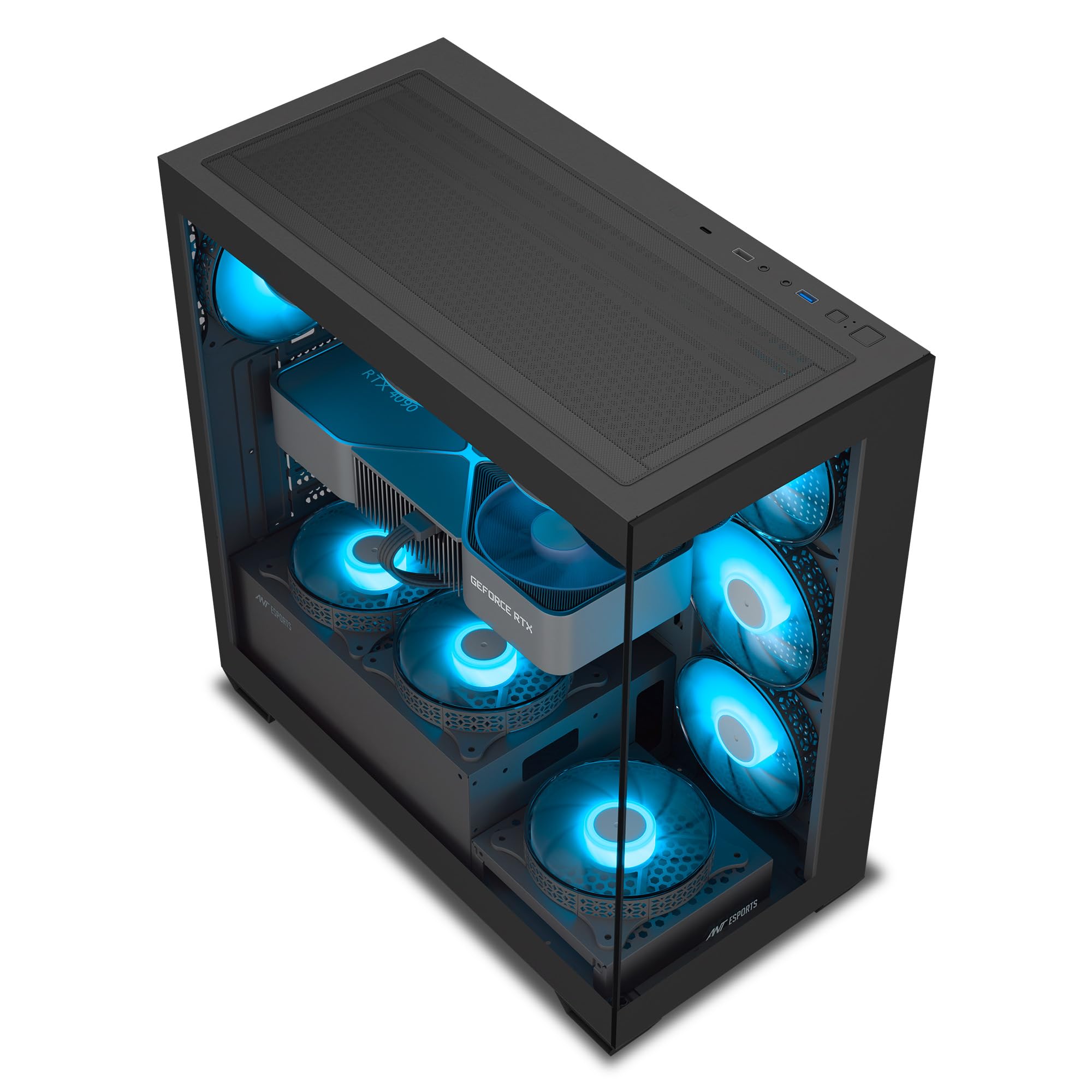 Ant Esports Crystal X7 Gaming Case - Black -13 Ant Esports Crystal X7 Gaming Case - Black -13