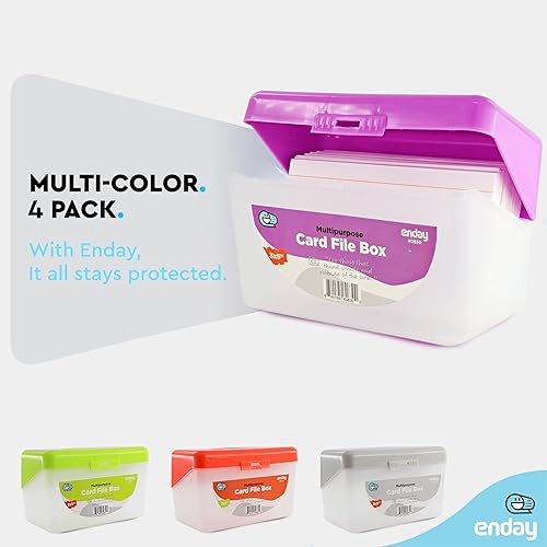 Miniatura 4 de Emraw Portatarjetas de índice de 3 x 5 pulgadas, con capacidad para hasta 250 tarjetas, ideal para archivar notas, direcciones y recetas, gris,