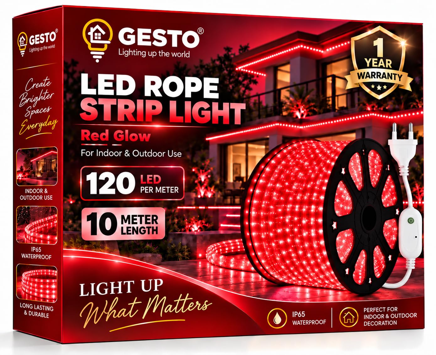 Gesto RGB LED Strip Lights - 15m Multicolor, 8 Modes -14