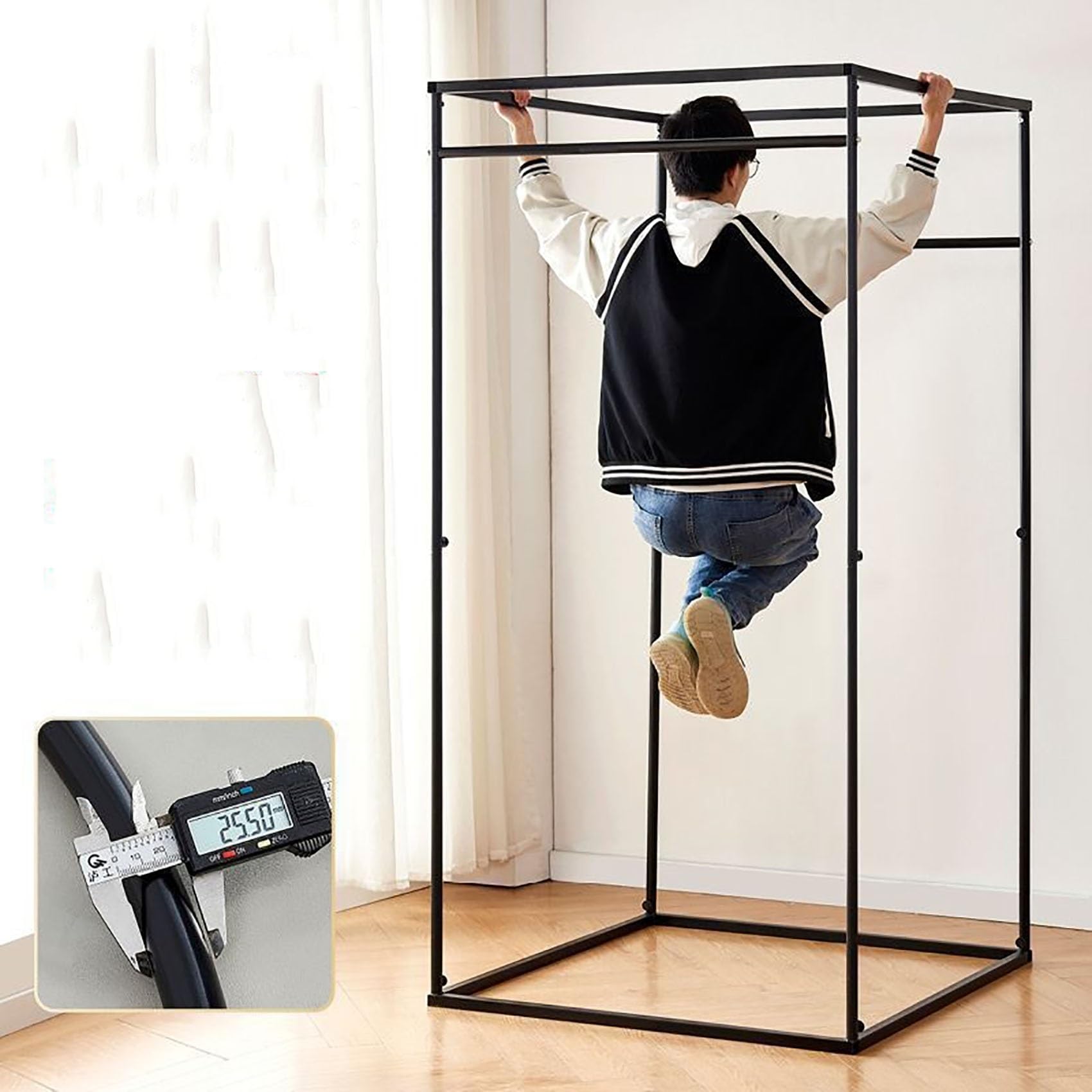 Umkleidekabine Freistehend, Quadratische Tragbarer Umkleideraum, ,Bodenstehende Bekleidungsgeschäft Sichtschutz Vorhänge Für Büro Ankleidezimmer, Einkaufszentrum(Gray)