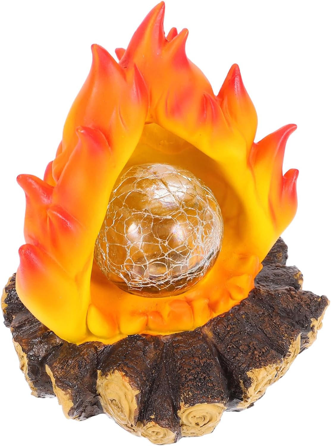 Solar Flame Lights Faux Campfire Night Lights for Outdoor Home Efficient Solar Torch