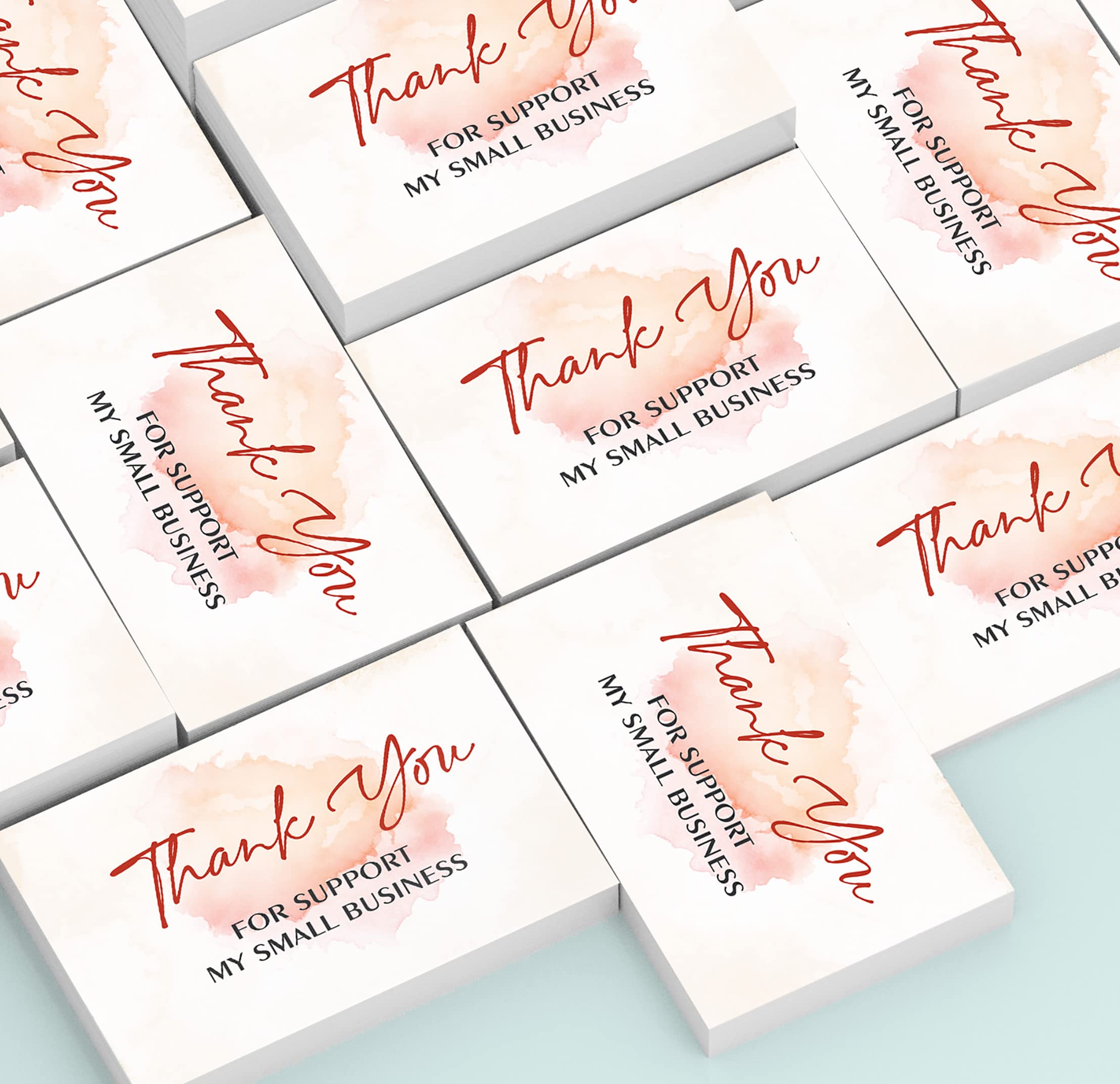 Rousrie Thank You Cards (Pack Of 100) With White Back For Small Business, Return Gifts, Packaging Material, Professional Use (Size – 3.5 inch by 2 inch), Design 4 4