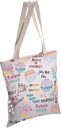 Miniatura 3 de You Got This - Bolsa de lona reutilizable con texto en inglés "You Got This Inspiration" para mujeres y niñas Believe in Yourself