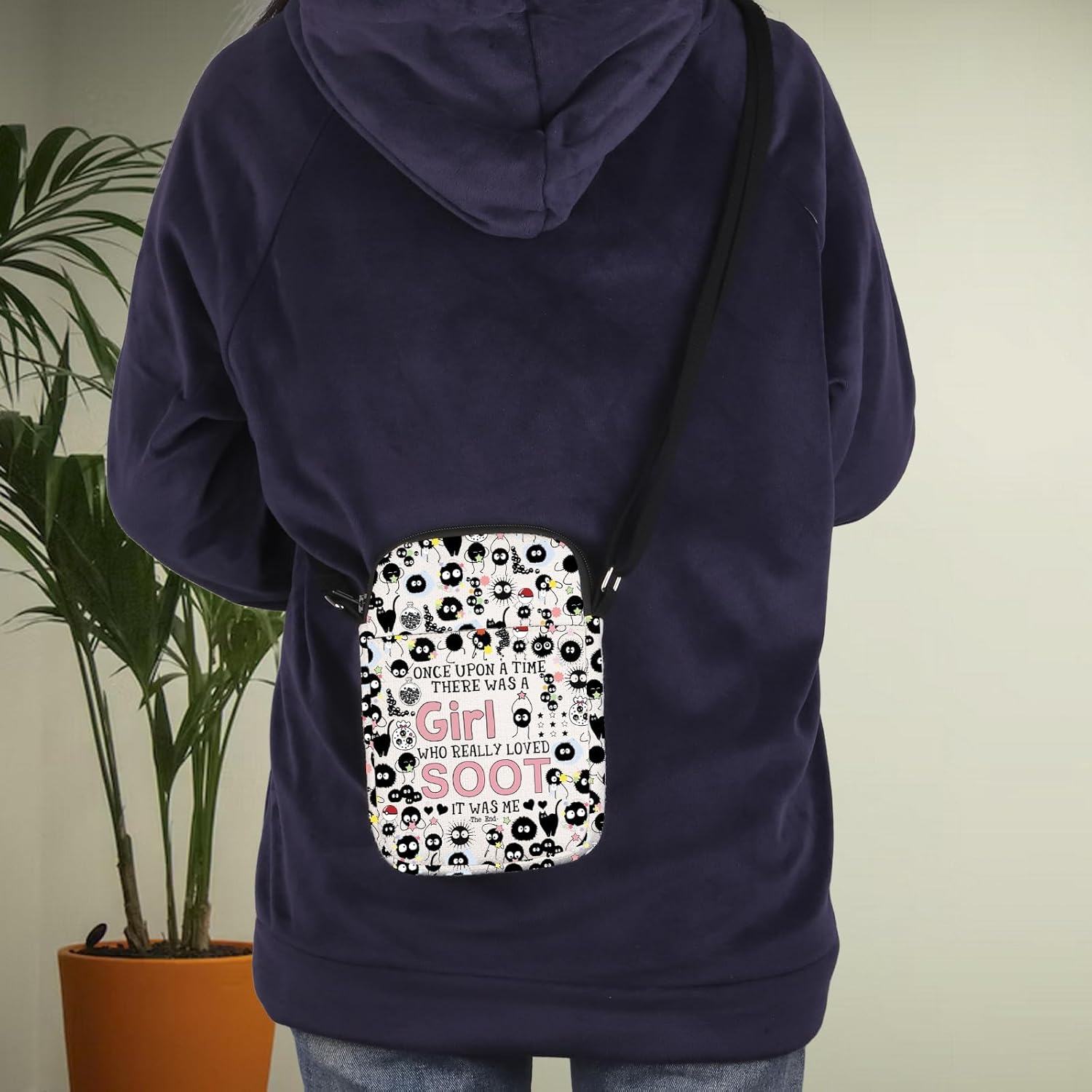 Janpan Anime Inspired Gift Soot Ball Black Eyes Sprites Gift Anime Lover Gifts Crossbody Bag - Image 2