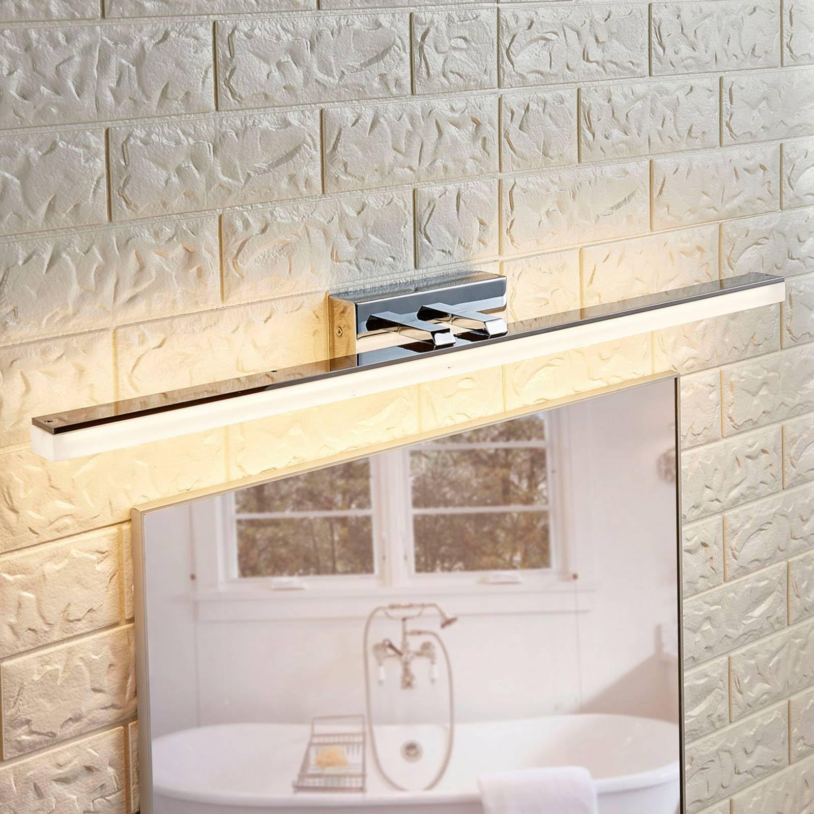Lucande LED Wandleuchte, Wandlampe Bad Julie (spritzwassergeschützt (Modern) (1 flammig) - Wandleuchten Spiegelleuchte Badezimmer Wandbeleuchtung Badezimmerleuchte