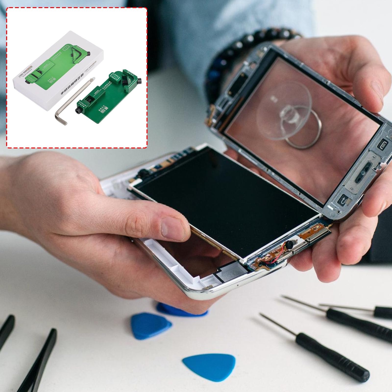 Piastra lisciante per dispositivi mobili, correzione del telaio centrale per telefoni cellulari, ideale per officine di riparazione e appassionati, kit di riparazione dello schermo