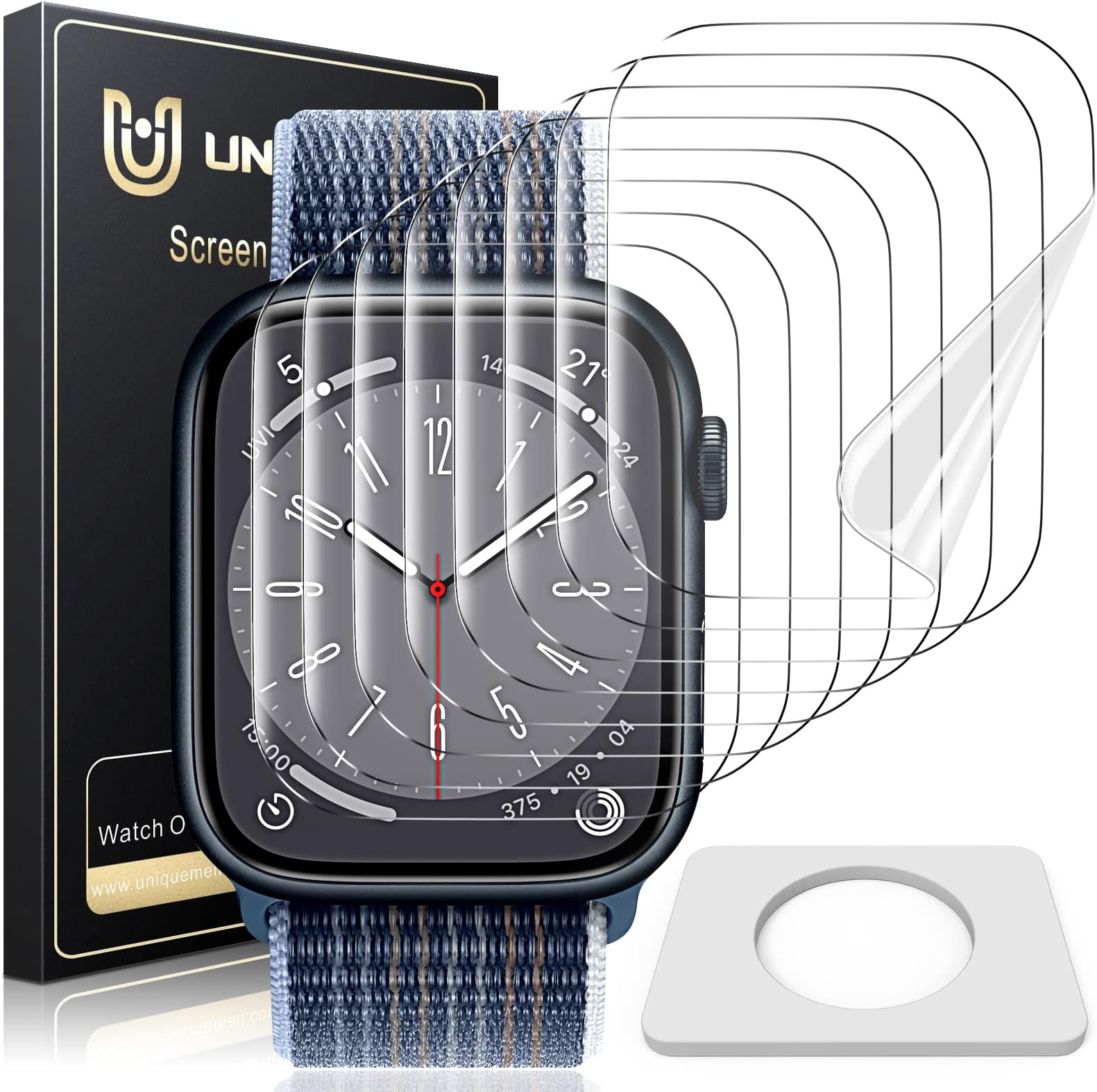 LK 6 Pack for Apple Watch Series 9 8 7 45mm/Series 6 5 4 SE 44mm Screen