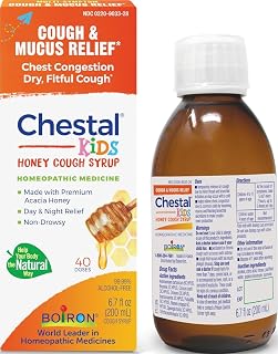 Boiron Chestal Honey Children's Cough Syrup for Nasal and Chest Congestion, Runny Nose, and Sore Throat Relief - 6.7 Fl oz