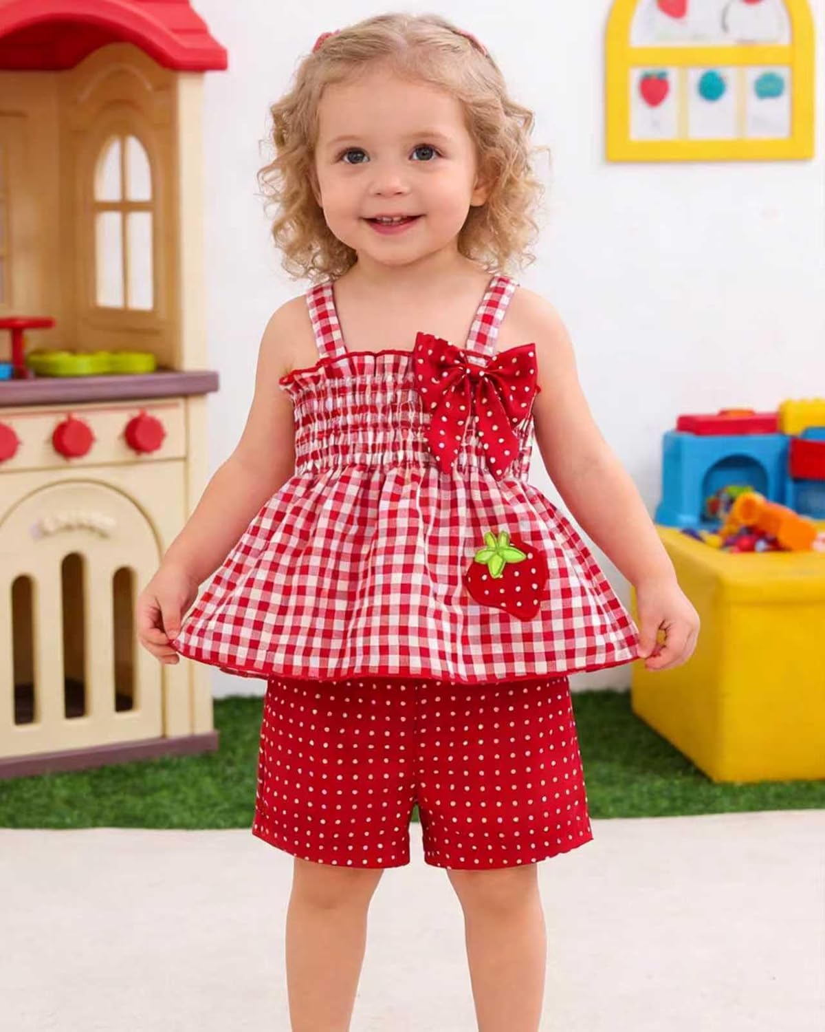 Toddler Girl Clothes Baby Girl Summer Outfits Ruffle Sleeveless Shirts Tops Shorts Set for Girl Clothing - Image 7
