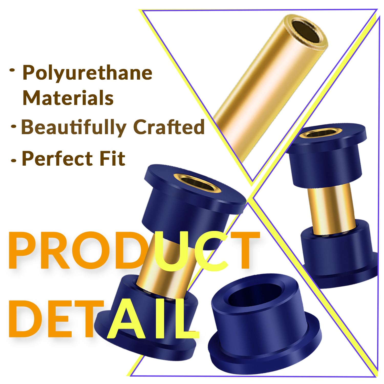 CLUBRALLY Front Upper A Arm Suspension for Club Car DS Gas/Electric Golf Cart,Polyurethane Bushing and Sleeve Kit 1016346 1016349 1016350