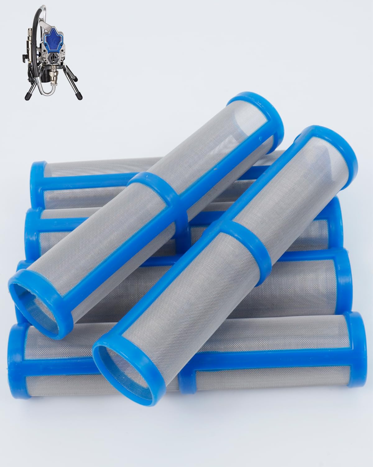 LUCKXUANYUAN 6-Packs 100 mesh 246382 Pump Manifold Filter, Short, Compatible with Graco ST, STX, 390, Ultra 395/495/595 Airless Sprayers