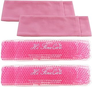 Perineal Cooling Pad, Postpartum Cold Packs Gel Bead Ice Pack Cold Therapy for Women After Pregnancy and Delivery, 2 Ice Pack and 2 Cover (Pink)