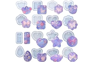 16 Pack Jewelry Resin Pendant Mold Earring Mold Rectangle Mold - Enjoy...