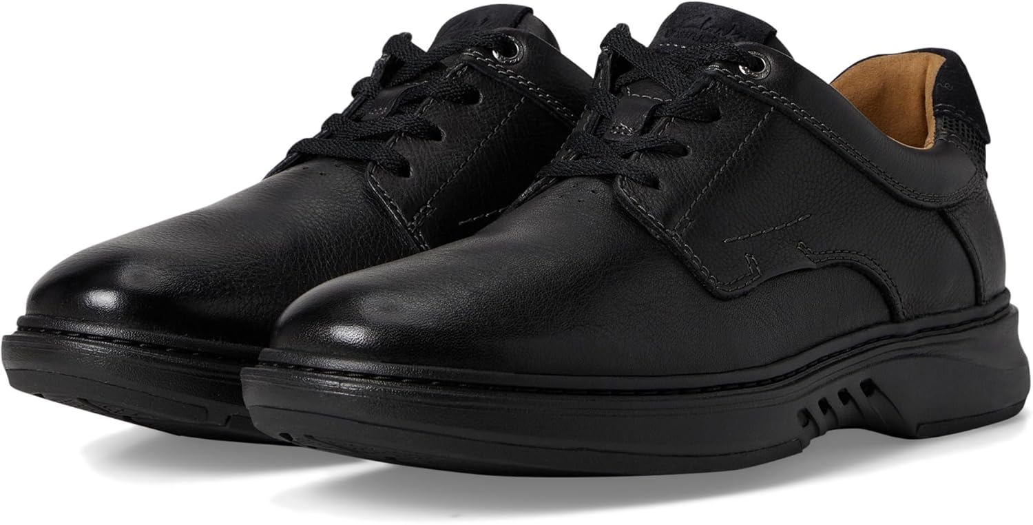 Clarks Men's Un Briley Pace Black Leather 7 Medium