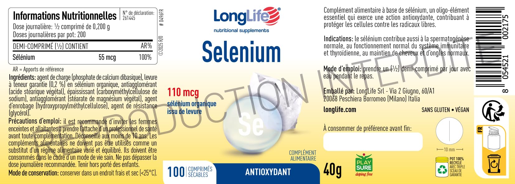 LongLife® Sélénium
