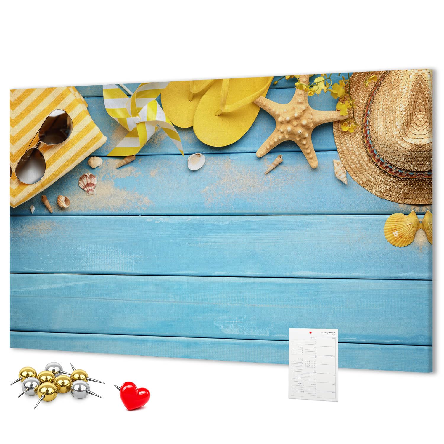 Pizarra de corcho con diseño original 140x100 cm | Accesorios de playa